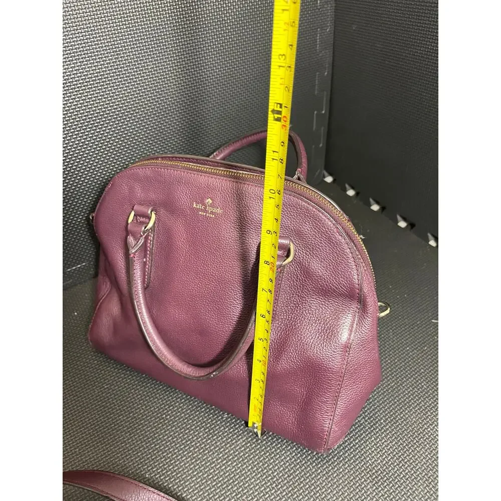 Kate Spade New York Brighton Park Small Felix Leather Wine‎ Purple Purse